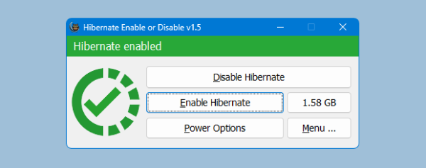 Hibernate Enable or Disable v1.5(一键管理系统休眠)